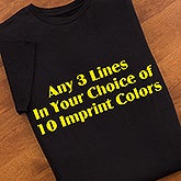 Personalized Black Clothes - Choose Custom Printed Text - 9579