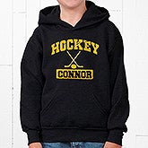 Custom Personalized Sports Hooded Black Sweatshirt - 9582 Custom Personalized Sports Hooded Black Sweatshirt - 9582