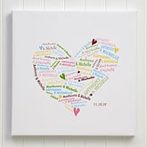 Personalized Canvas Art - Heart of Love - 9584