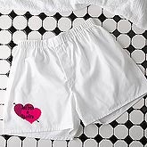 Personalized Valentine's Day Boxer Shorts - Shared Heart - 9623