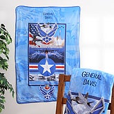 Proud To Serve Air Force Fleece Blanket