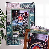 9659 - Proud To Serve Marines Fleece Blanket