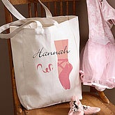 Personalized Ballerina Kids Tote Bag