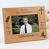 Personalized First Communion Picture Frames - God Bless - 9664