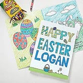 Personalized Easter Coloring Book & Crayon Set - 9678 Personalized Easter Coloring Book & Crayon Set - 9678