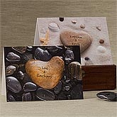 Personalized Romatic Greeting Cards - Heart Rock - 9682