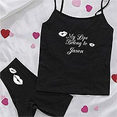 Personalized Black Camisole & Underwear Set - My Girl - 9690