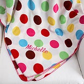 Personalized Fleece Blankets - Polka Dot Design