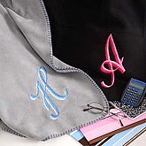 Ladies Boutique >> Embroidered Monogram Personalized Fleece Blanket - Grey