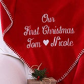 Our First Christmas Personalized Blanket