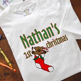 Personalized Baby's 1st Christmas Fleece Romper baby gifts