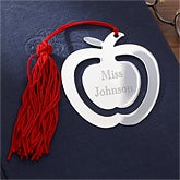 Red Tassle Apple Bookmark