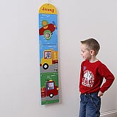 Personalized Kids Custom Growth Charts - Boys Cars, Girls Flower