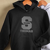 Black Personalized Womens Hoodies - Sports Team, Girls Personalized Sports Team Hoodies - Grey, Girls Sports Team Personalized Black Hoodie
