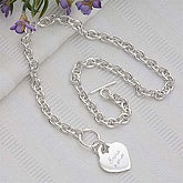Loving Message Sterling Heart Necklace