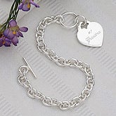 Ladies Boutique >> Loving Message Sterling Heart Bracelet