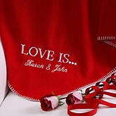 LOVE IS... Couples Fleece Blanket