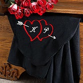 Cupid's Arrow Couple Fleece Throw