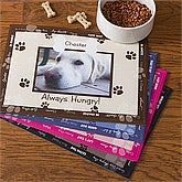 Personalized Dog Bowl Mats - Throw Me A Bone - 9852