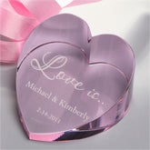 Personalized Pink Crystal Heart Keepsake Gift - 9865