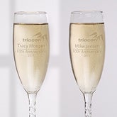 Personalized Corporate Engraved Logo Champagne Flute - 9967