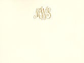 Personalized Note Cards - Harrington Monogram with Blank Envelopes, With Printed Envelopes