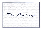Personalized Family Name Note Cards, with Printed Envelopes