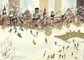Central Park Winter  with <u>PRINTED</u> Envelopes