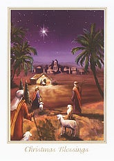 Christmas Blessings  with <u>PRINTED</u> Envelopes