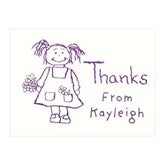 Girl Thank You Note Cards