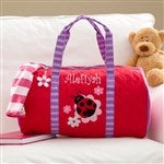 Ladybug Embroidered Duffel Bag - 10221-B