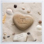 Heart Rock Personalized Canvas Print- 12x12 - 9531-S