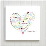 Our Heart of Love Personalized Canvas Print 12 x 12 - 9584-S