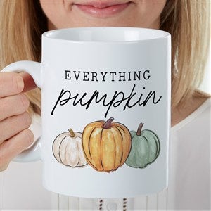 Personalized Oversized Coffee Mug - Fall Family Pumpkins