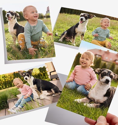 photo upload baby with dog