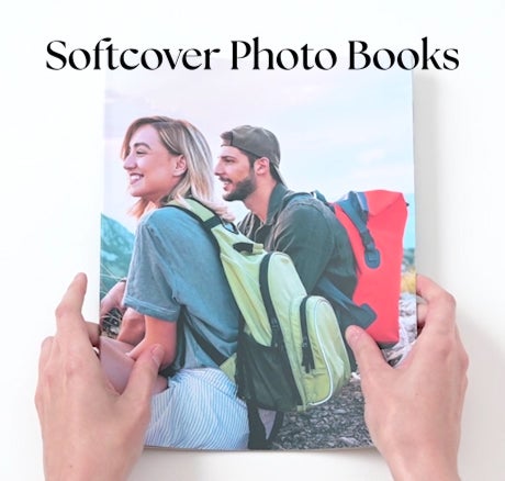 Soft cover photo book video thumbnail poster
