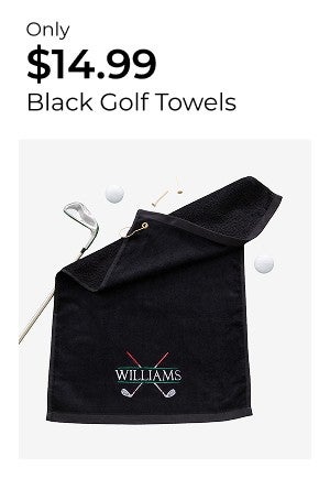 Black Golf Towels