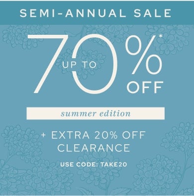Semi Annual Sale Up To 70% Off