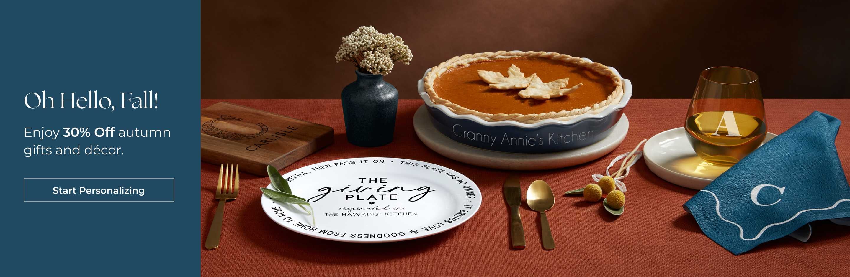 Oh Hello, Fall! Enjoy 30% Off autumn gifts and decor