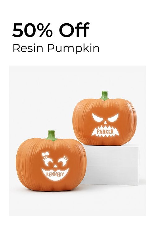 Light Up Resin Pumpkin