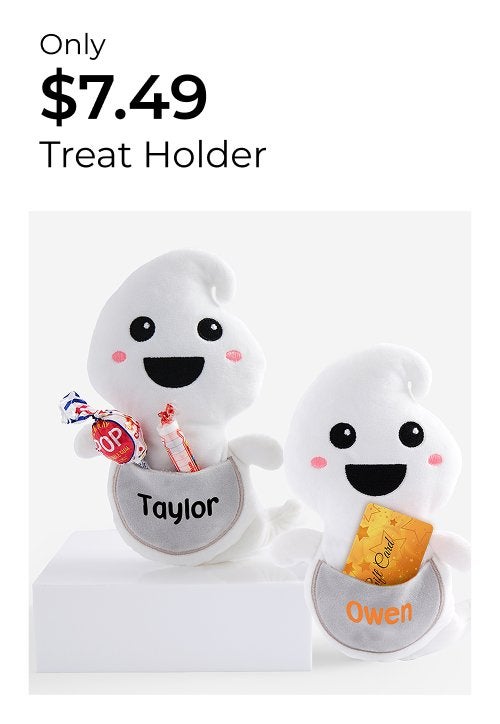 Boo Buddy Personalized Plush Ghost Halloween Candy Holder