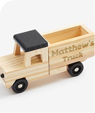 Wooden Semi Truck Toy
