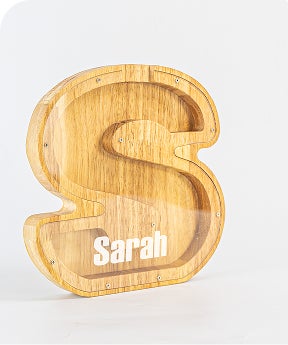 Wooden Name Bank