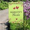 alt='Floral Welcome Personalized Garden Flag'
