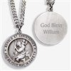 alt='St. Christopher Men's Engraved Pendant'