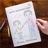 personalized fathers day cards daddy me coloring card