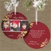alt='Cheerful Holly Photo Ornament Card'