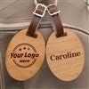 Pmall thumb Personalized Business Logo Wood Luggage Bag Tags - 12007