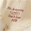 Happy Anniversary Embroidered Afghan - 13892