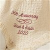 Happy Anniversary Embroidered Afghan - 13892